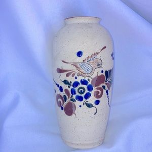 Tonala Mexican Pottery Vase 8”